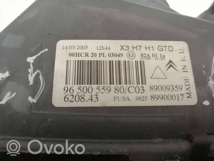 Citroen C5 Lampa przednia 9650055980