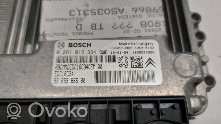 Peugeot 3008 I Moottorinohjausyksikön sarja ja lukkosarja 9669986680