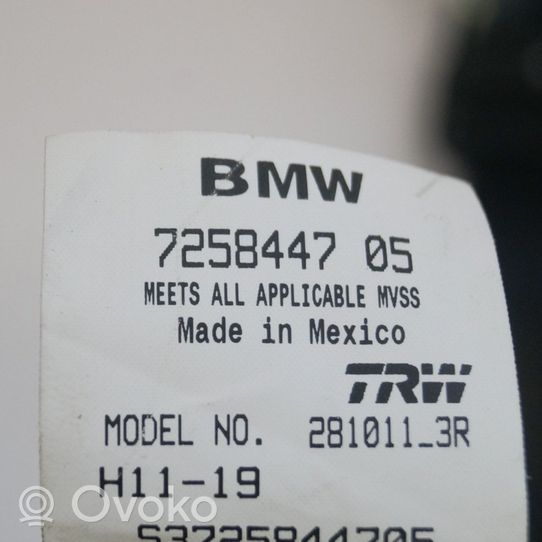 BMW X3 F25 Cintura di sicurezza posteriore 7258447