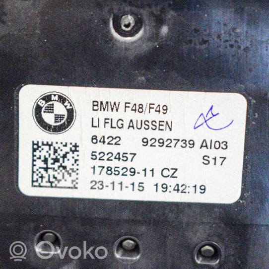 BMW X1 F48 F49 Copertura griglia di ventilazione cruscotto 9292739