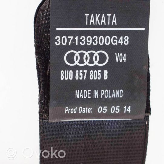 Audi Q3 8U Takaistuimen turvavyö 8U0857805B