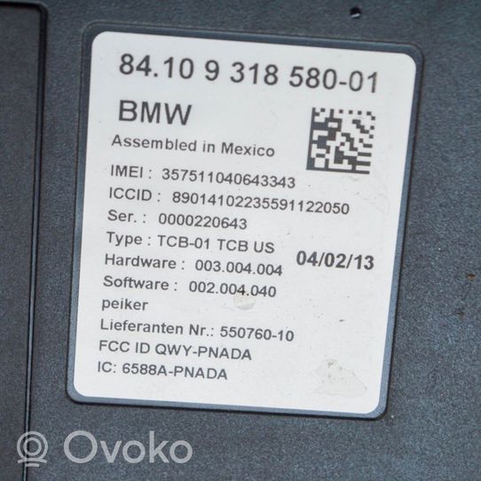 BMW 6 F12 F13 Moduł / Sterownik Bluetooth 9318580
