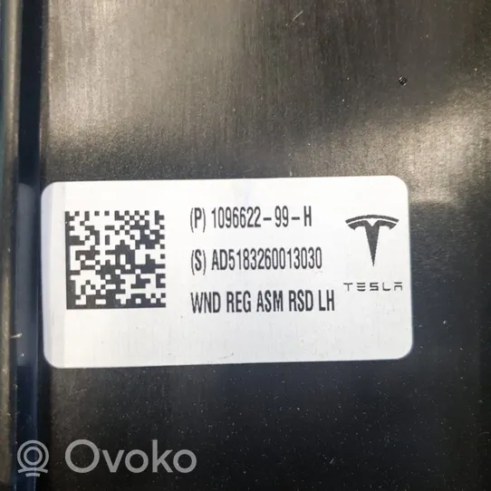 Tesla Model 3 Takaoven ikkunan nostin moottorilla 109662299H