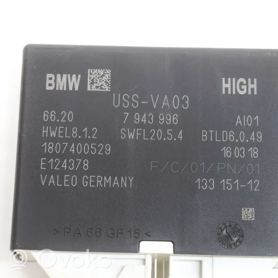 BMW X3 G01 Parkavimo (PDC) daviklių valdymo blokas 7943996