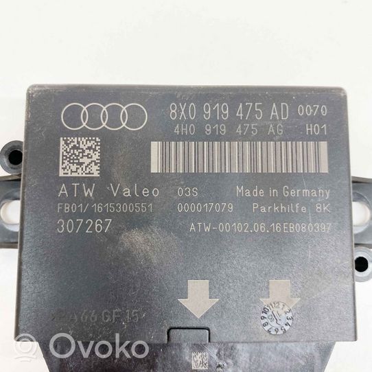 Audi Q3 8U Pysäköintitutkan (PCD) ohjainlaite/moduuli 8X0919475