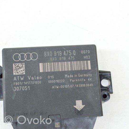 Audi A1 Pysäköintitutkan (PCD) ohjainlaite/moduuli 8X0919475Q