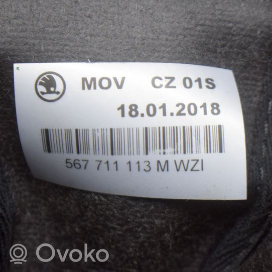 Skoda Kodiaq Revêtement pommeau de levier de vitesses cuir 567711113M