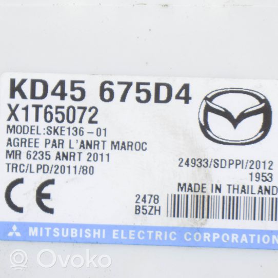 Mazda CX-3 Moduł / Sterownik systemu uruchamiania bezkluczykowego KD45675D4