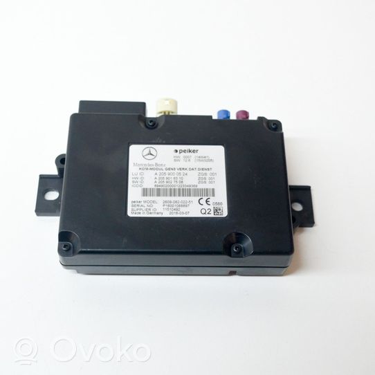 Mercedes-Benz A W176 Bluetoothin ohjainlaite/moduuli A2059016810