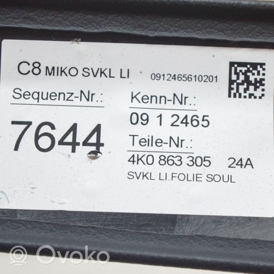 Audi A7 S7 4K8 Autres éléments de console centrale 4K0863305