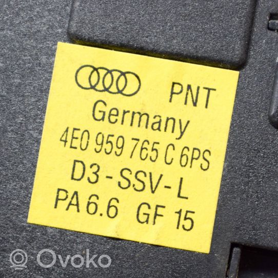 Audi A8 S8 D3 4E Interruttore regolazione sedile 4E9959765C