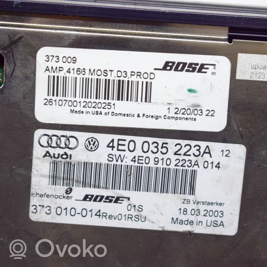 Audi A8 S8 D3 4E Amplificateur de son 4E0910223A