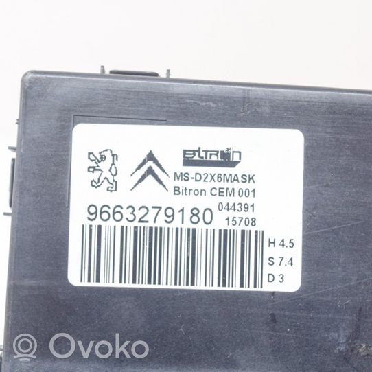 Citroen C6 Seat control module 9663279180