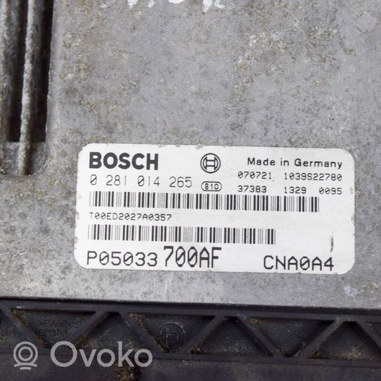 Dodge Avenger Sterownik / Moduł ECU 0281014265