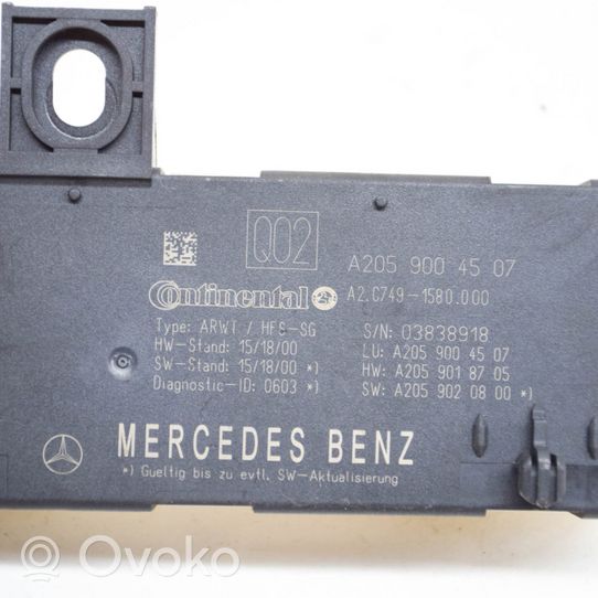Mercedes-Benz GLC X253 C253 Centralina/modulo portellone/bagagliaio A2059004507