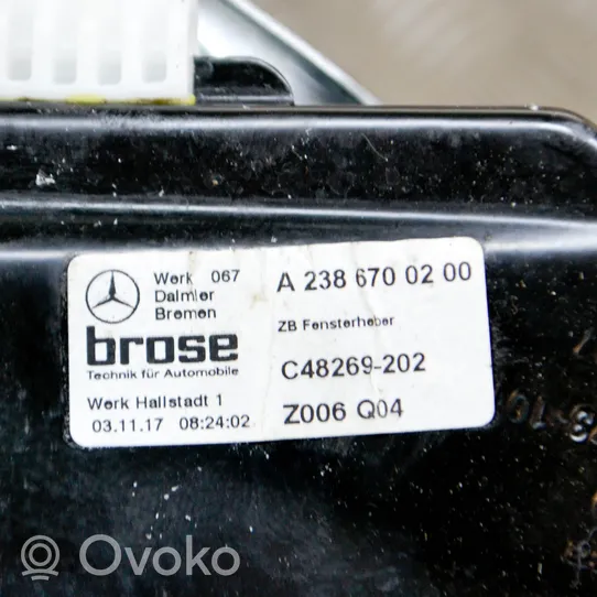 Mercedes-Benz E W238 Elektryczny podnośnik szyby drzwi tylnych A2386700200