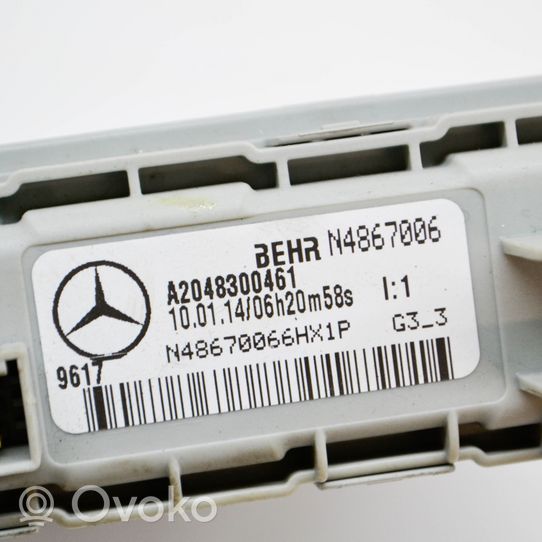Mercedes-Benz E A207 Sähköinen ohjaamon lämmittimen säteilylämmitin N4867006