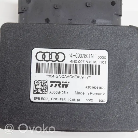 Audi A6 Allroad C6 Unité de contrôle, module EMF frein arrière 4H0907801N