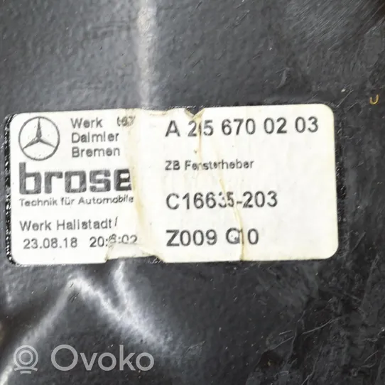 Mercedes-Benz C AMG W205 Elektryczny podnośnik szyby drzwi tylnych A2056700203