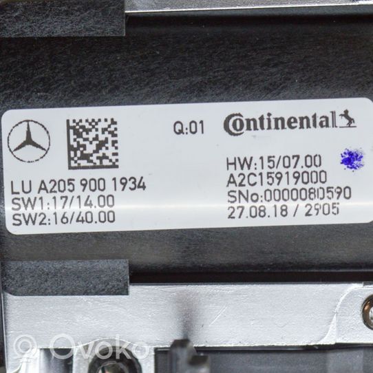 Mercedes-Benz C AMG W205 Unidad central de control multimedia A2139016302