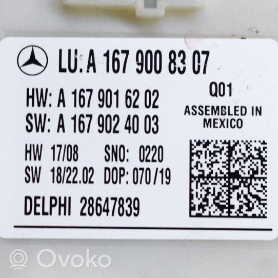 Mercedes-Benz GLE W167 Unité de commande / module de hayon A1679016202