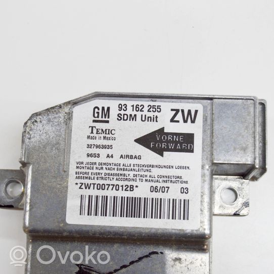 Opel Tigra B Sterownik / Moduł Airbag 93162255