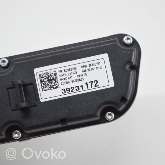 Opel Corsa F Przełącznik / Włącznik nawiewu dmuchawy 39231172