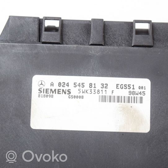 Mercedes-Benz CLK A208 C208 Module de contrôle de boîte de vitesses ECU A0245458132