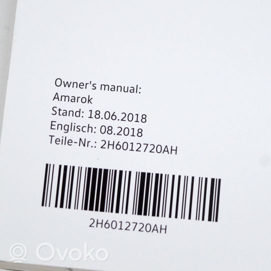 Volkswagen Amarok User manual 2H6012720AH