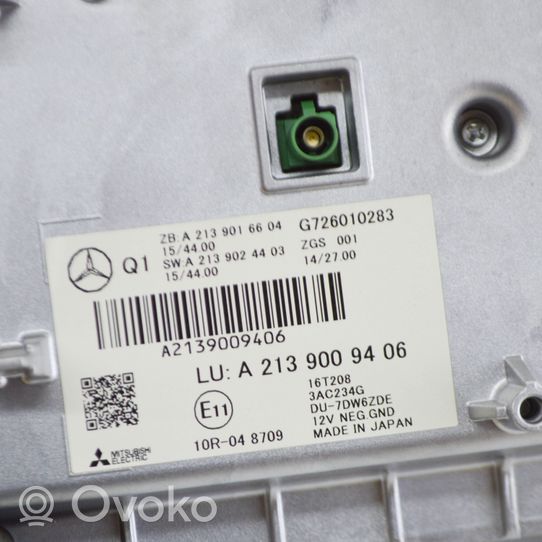 Mercedes-Benz E W213 Monitori/näyttö/pieni näyttö A2139009406