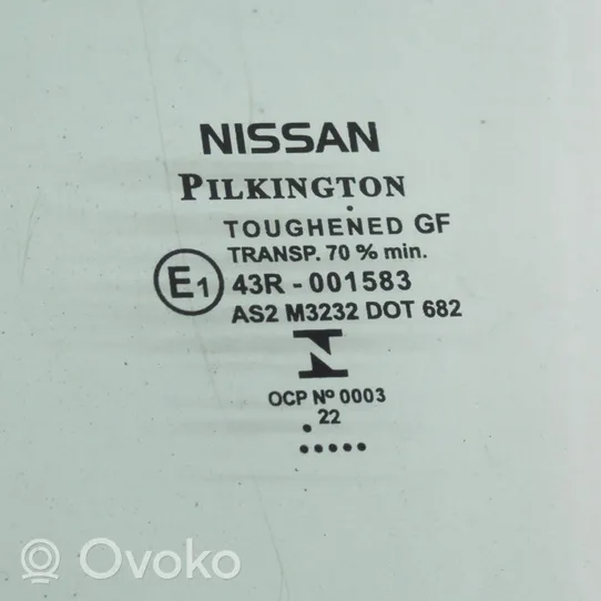 Nissan Leaf II (ZE1) Takaoven ikkunalasi 43R001583