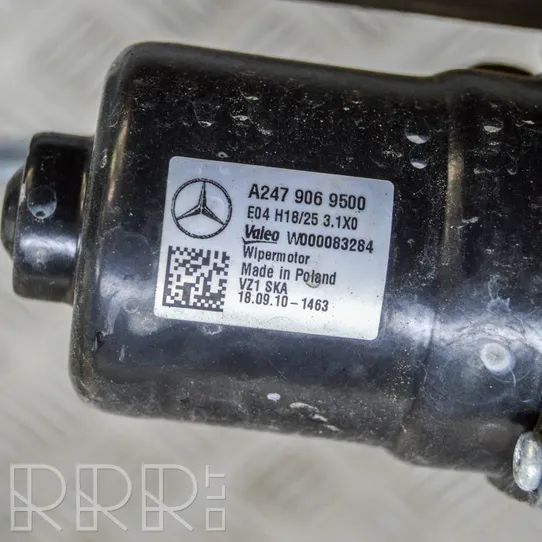 Mercedes-Benz B W247 Motor y varillaje del limpiaparabrisas delantero A2478205502