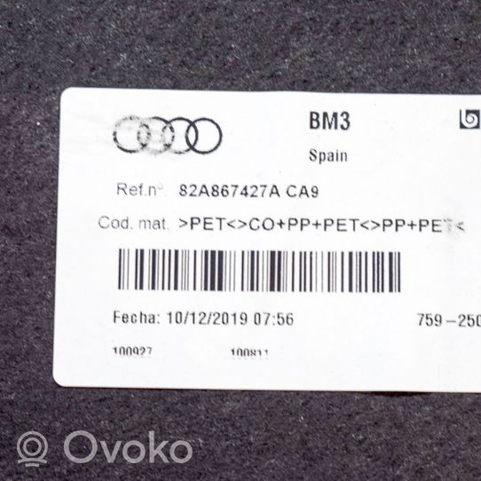 Audi A1 Rivestimento pannello inferiore del bagagliaio/baule 82A867427A