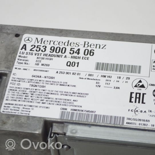 Mercedes-Benz EQC Radio/CD/DVD/GPS-pääyksikkö A2539005406