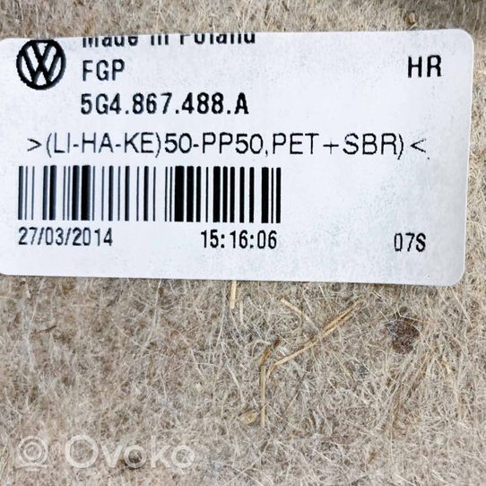 Volkswagen Golf VII Garniture panneau de porte arrière 5G0035412B