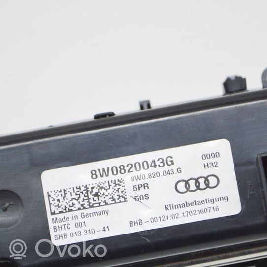Audi A5 Interrupteur ventilateur 8W0820043G