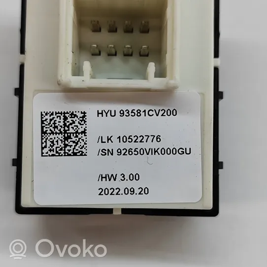 KIA EV6 Interruttore di controllo dell’alzacristalli elettrico 93581CV200