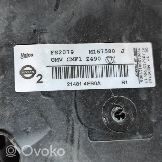 Nissan Qashqai Osłona wentylatora chłodnicy 214814EB0A