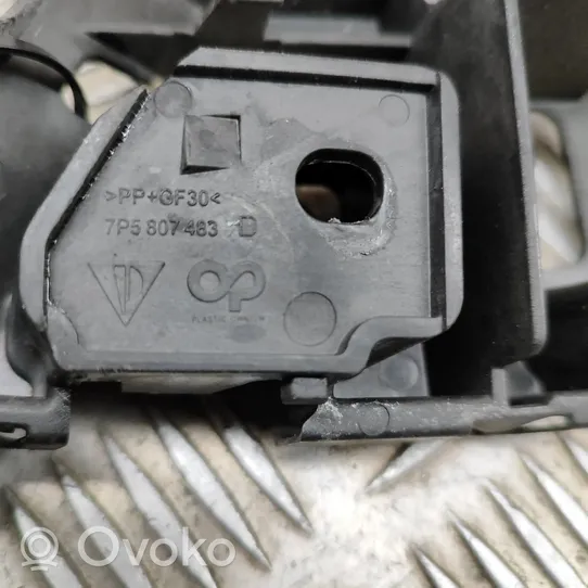 Porsche Cayenne (92A) Staffa angolare del supporto di montaggio del paraurti 7P5807483D