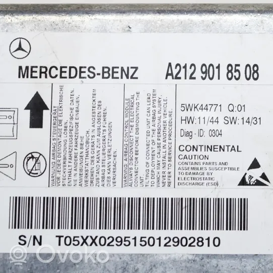 Mercedes-Benz E W212 Sterownik / Moduł Airbag A2129018508