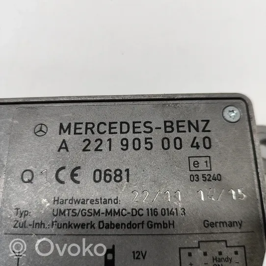 Mercedes-Benz S W222 Amplificateur d'antenne A2219050040