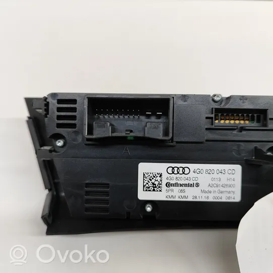 Audi A7 S7 4G Sisätuulettimen ohjauskytkin 4G0820043CD