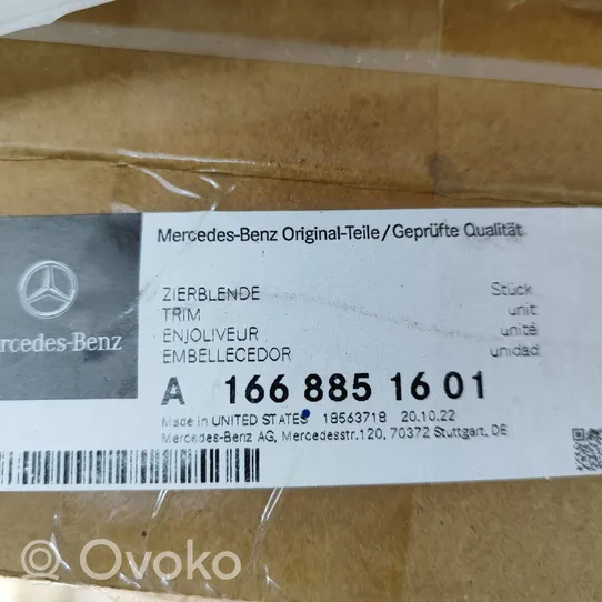 Mercedes-Benz GLE (W166 - C292) Modanatura della barra di rivestimento del paraurti anteriore A1668851601