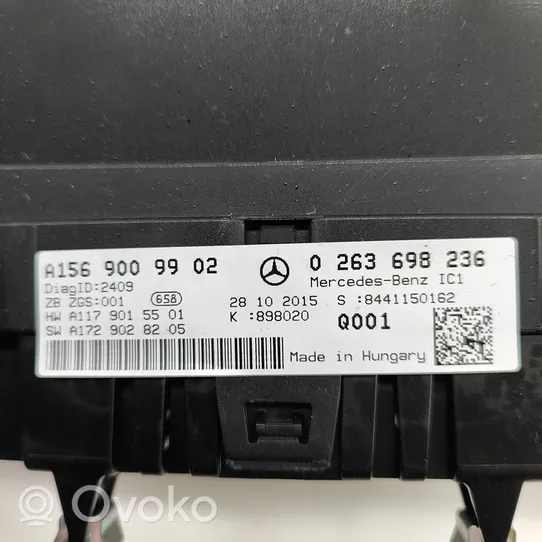 Mercedes-Benz GLA W156 Tachimetro (quadro strumenti) A1569009902