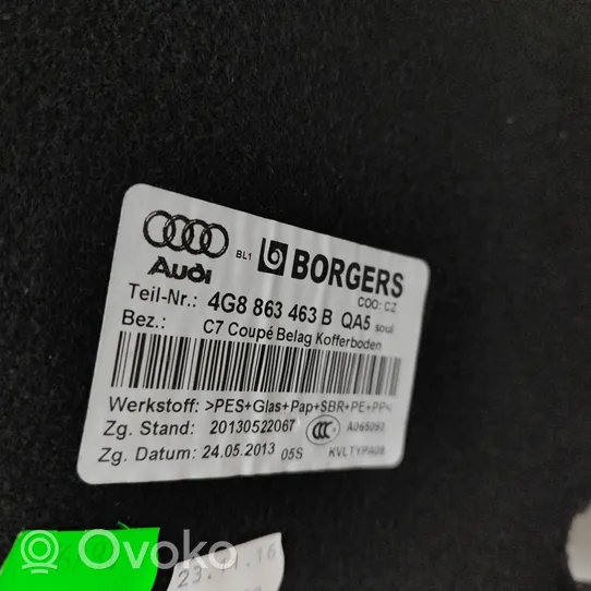Audi A7 S7 4G Tavaratilan kaukalon tekstiilikansi 4G8863463B