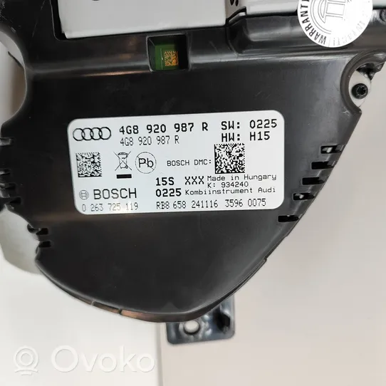 Audi A7 S7 4G Spidometras (prietaisų skydelis) 4G8920987R