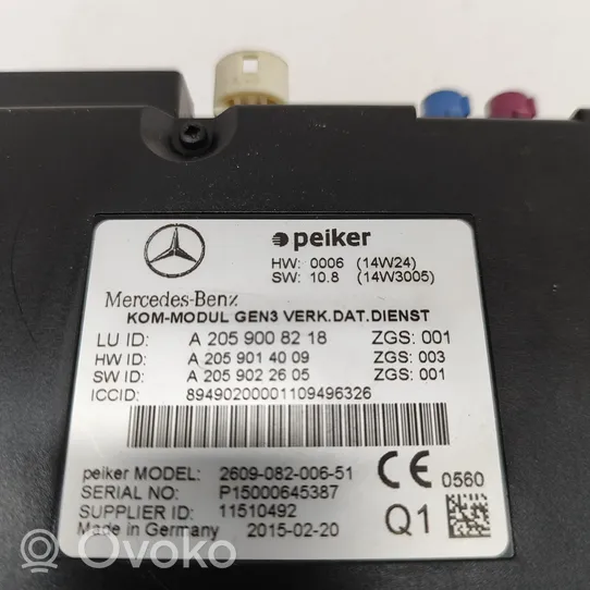Mercedes-Benz S W222 Inne wyposażenie elektryczne A2059008218