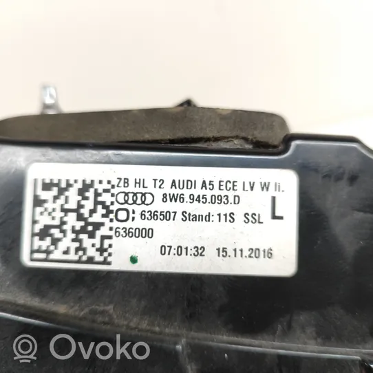 Audi A5 Galinis žibintas dangtyje 8W6945093D