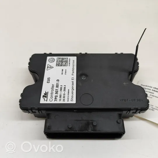 Volkswagen Touareg II Rear brake EMF control unit/module 7P0907801D