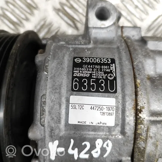 Opel Corsa E Kompresor / Sprężarka klimatyzacji A/C 39006353